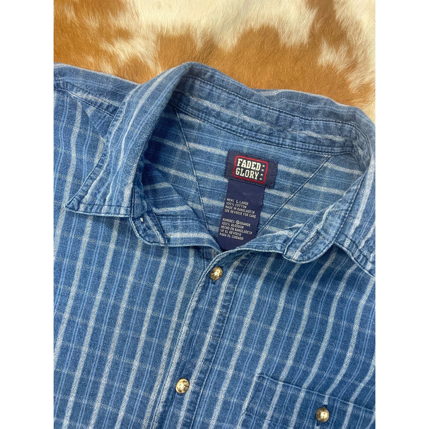 Vintage Faded Glory Denim Button Up