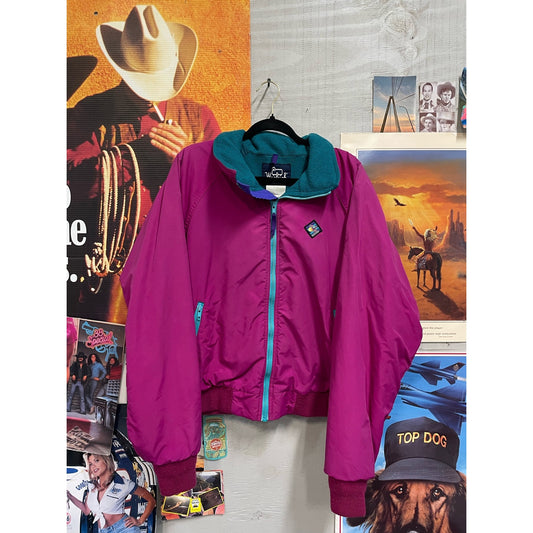 Vintage 80s Pink Colorblock Woolrich Jacket